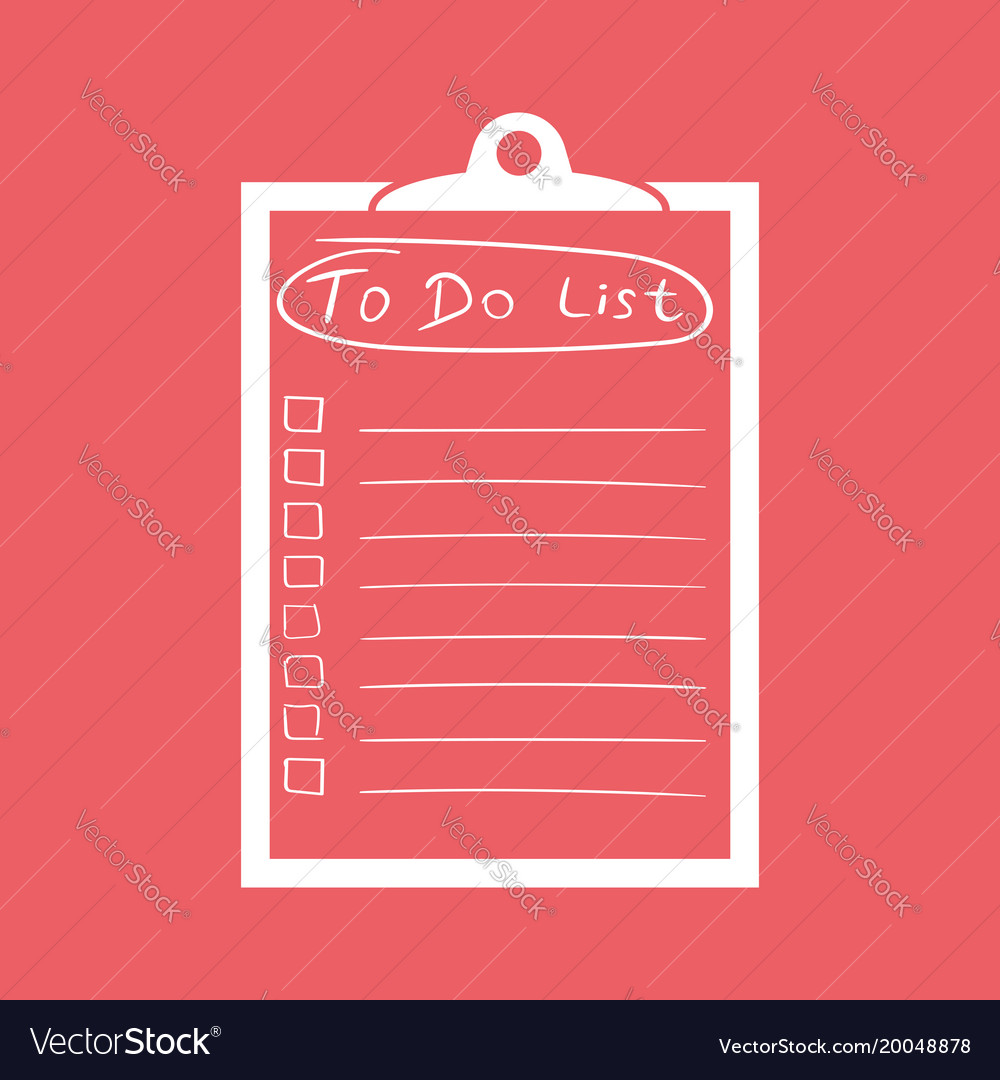 To do list icon with hand drawn text checklist