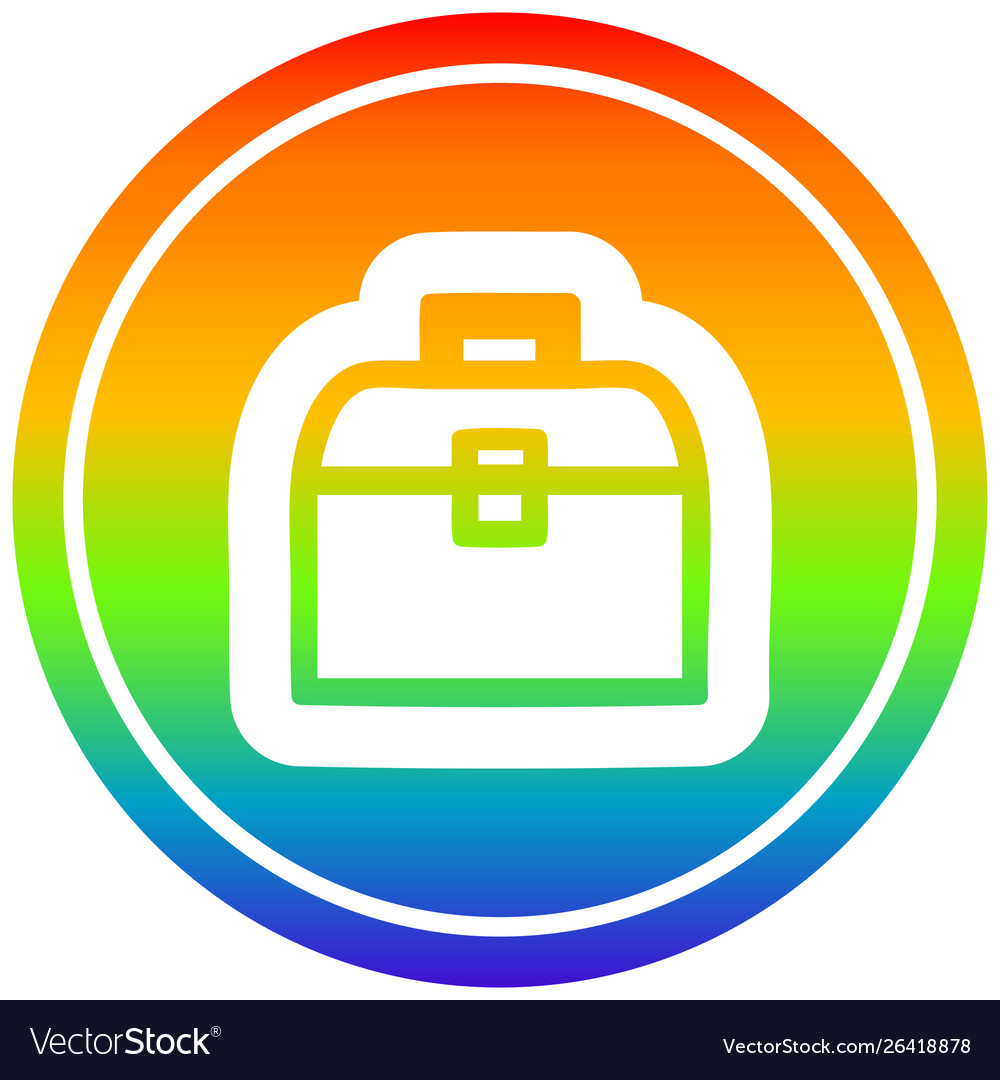 Tool box circular in rainbow spectrum