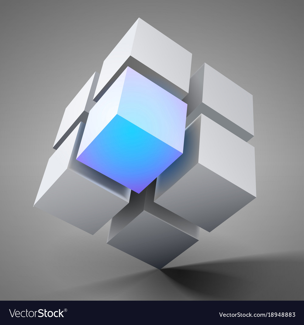 3d Cube Design Royalty Free Vector Image Vectorstock