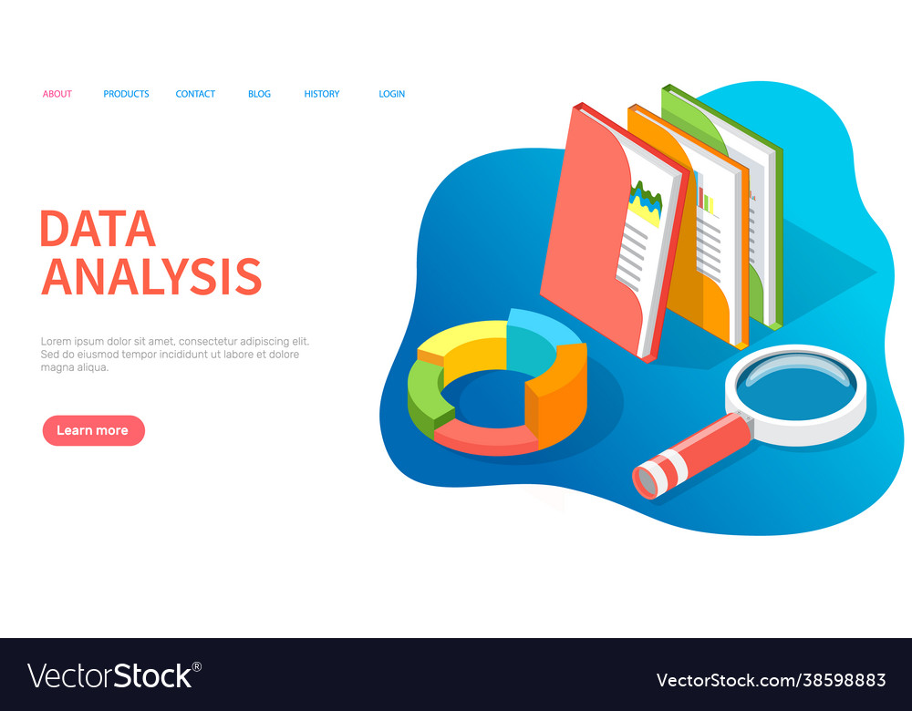 Analyze statistical indicators business data Vector Image