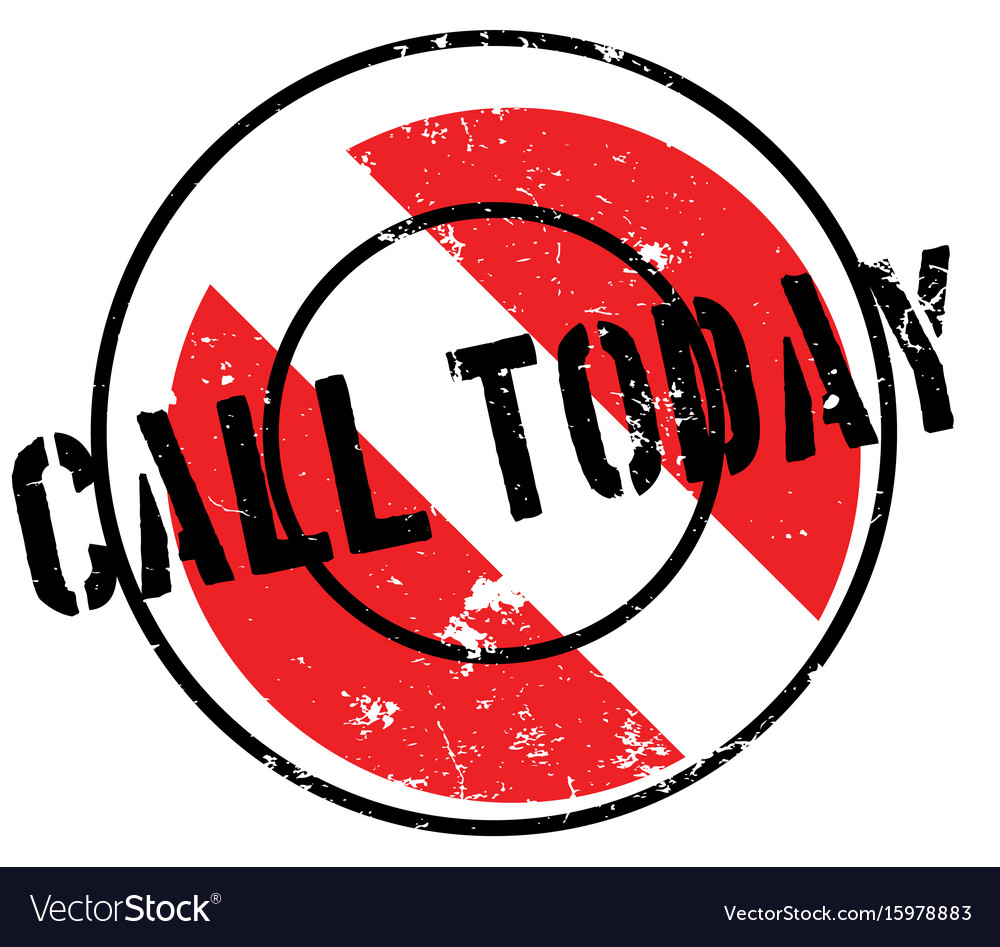 Call today rubber stamp Royalty Free Vector Image