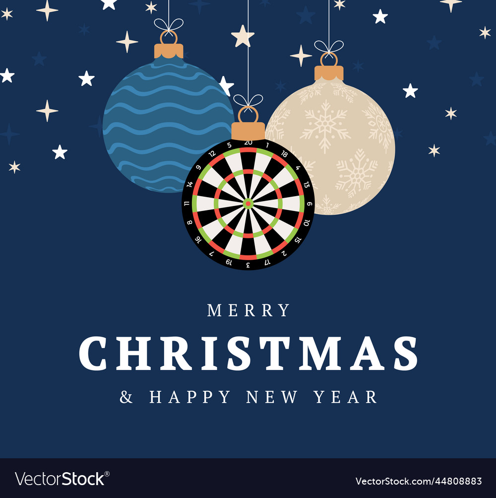 Dart christmas card merry sport