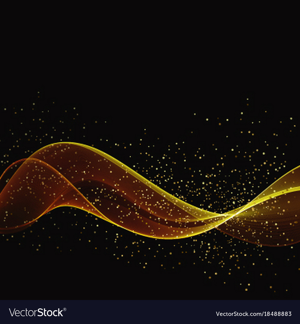 Golden Wave Glitter Effect