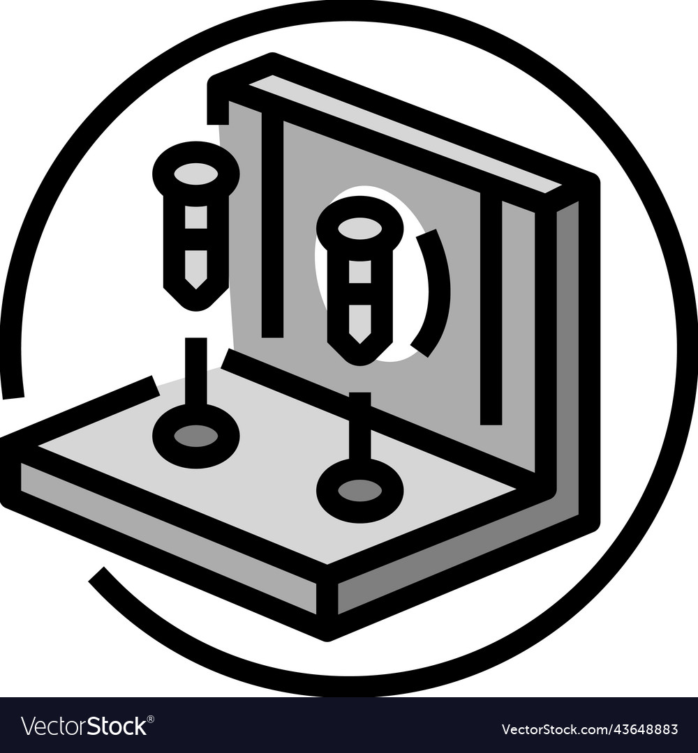 Insert bolt assembly furniture color icon