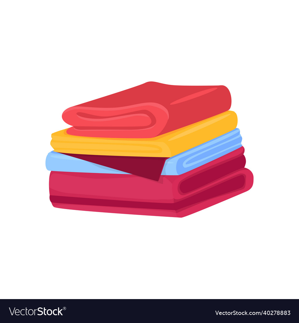 Laundry in stack composition Royalty Free Vector Image