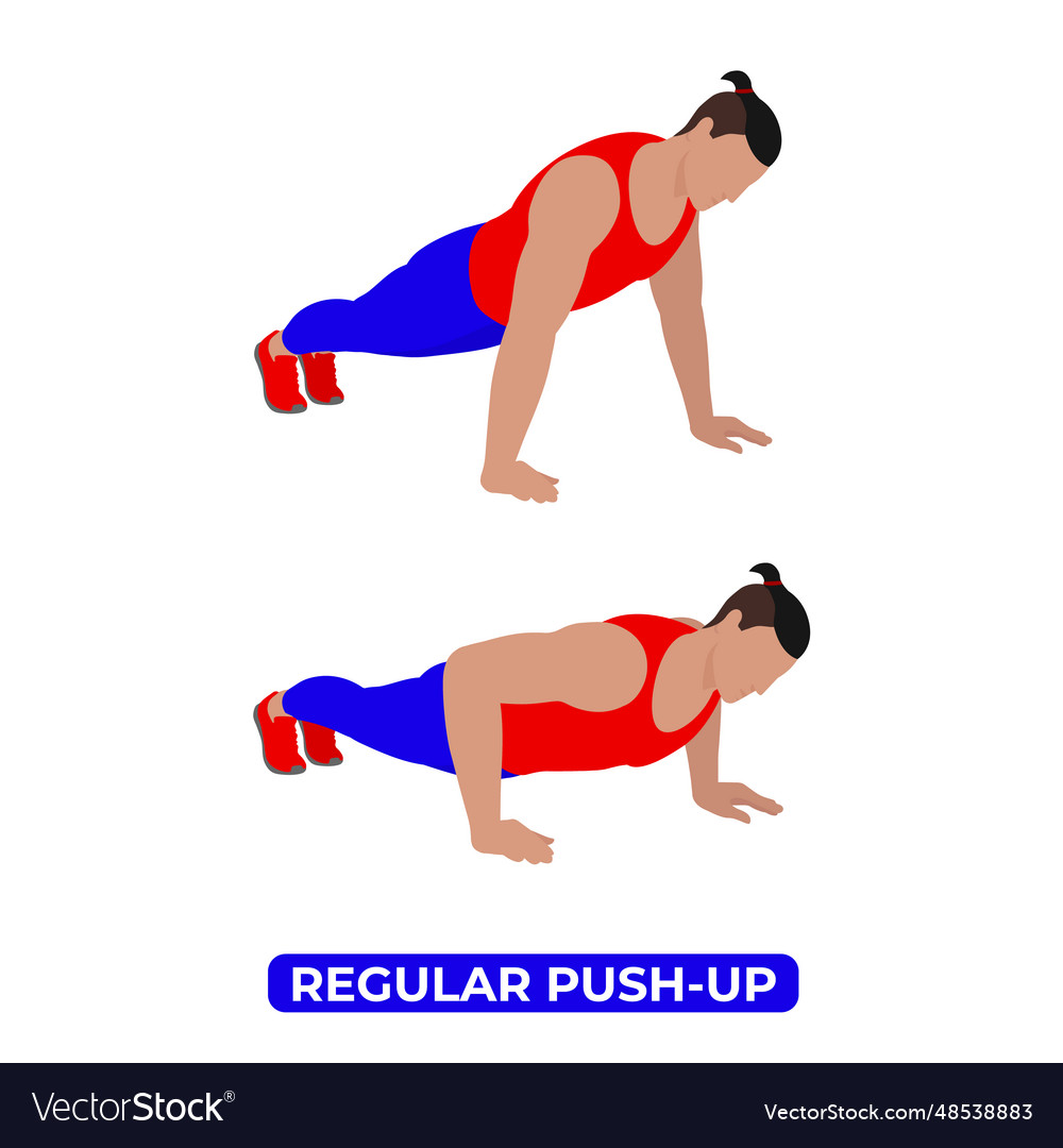Man doing regular push up exercise for chest