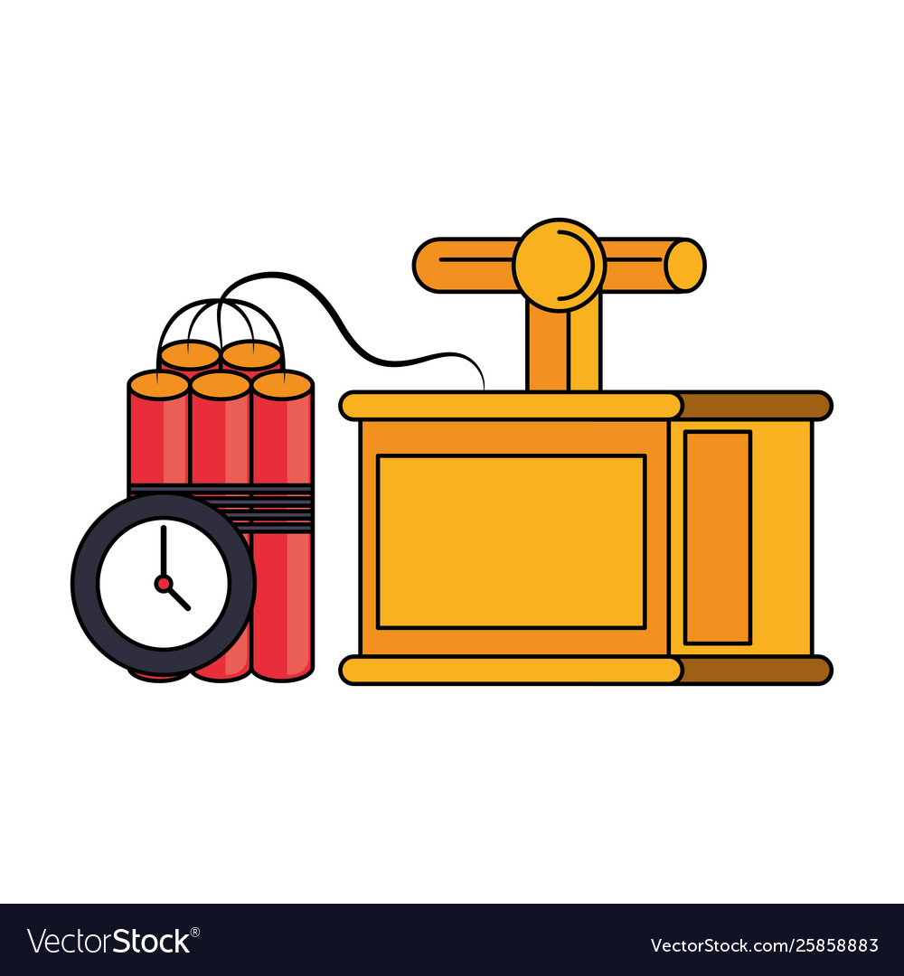 Mining tnt detonator with timer symbol