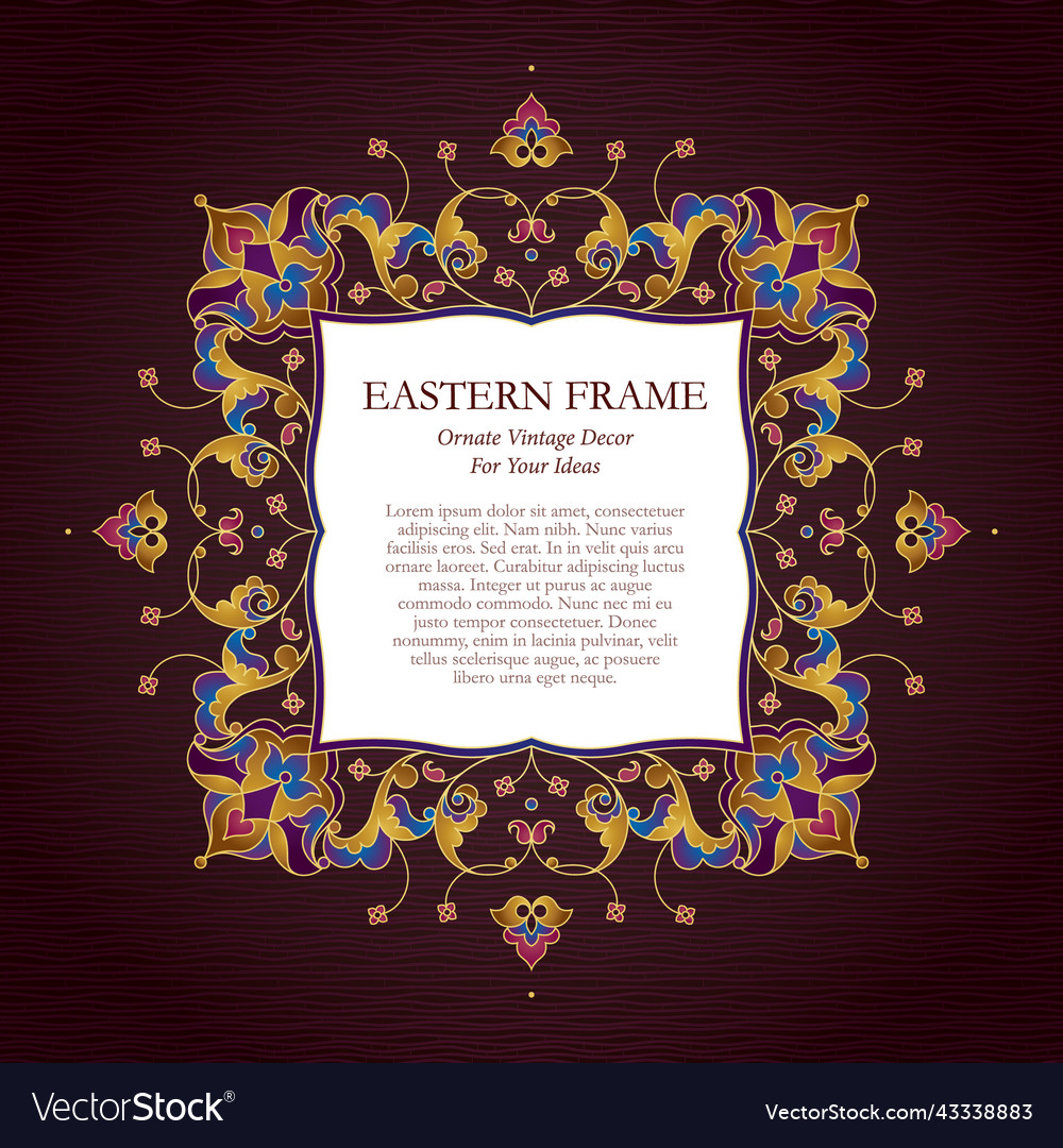 Ornate frame in eastern style