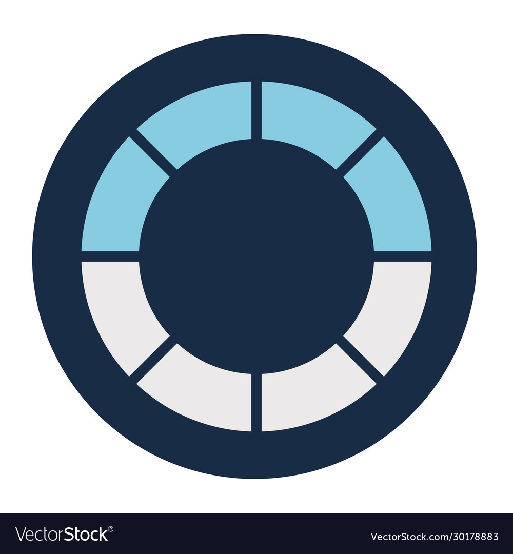Striped loading circle block style icon Royalty Free Vector
