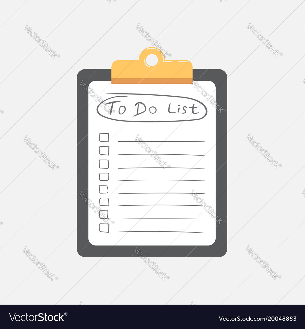 To do list icon with hand drawn text checklist