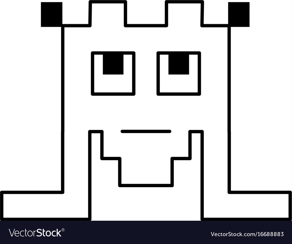 Videogame pixel character icon image