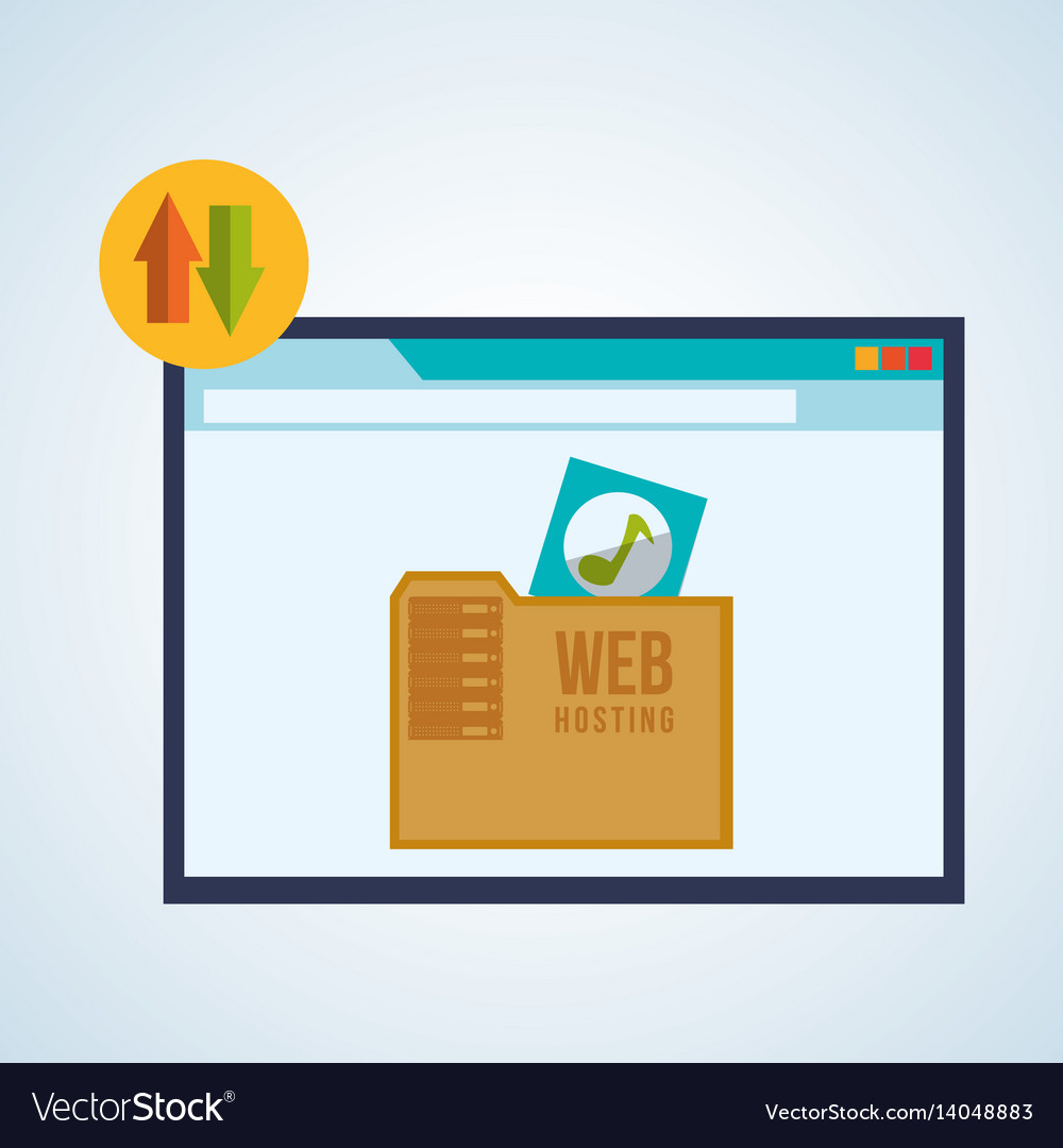 Web Hosting Design Rechenzentrum Icon isolieren