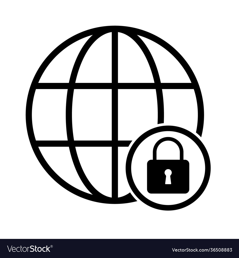 Www world wide web site symbol internet map icon vector image Www world wide web site symbol internet map icon