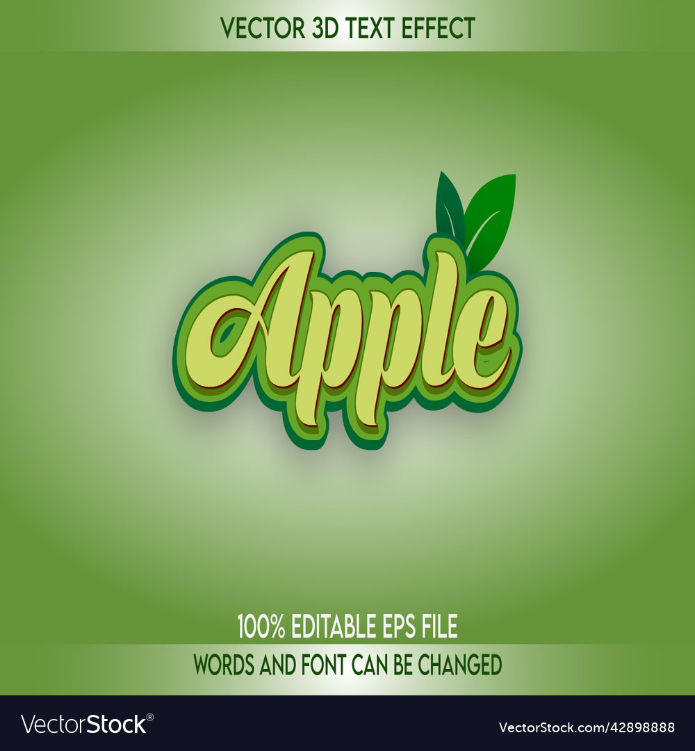 3D Apple Text Effect - Editable