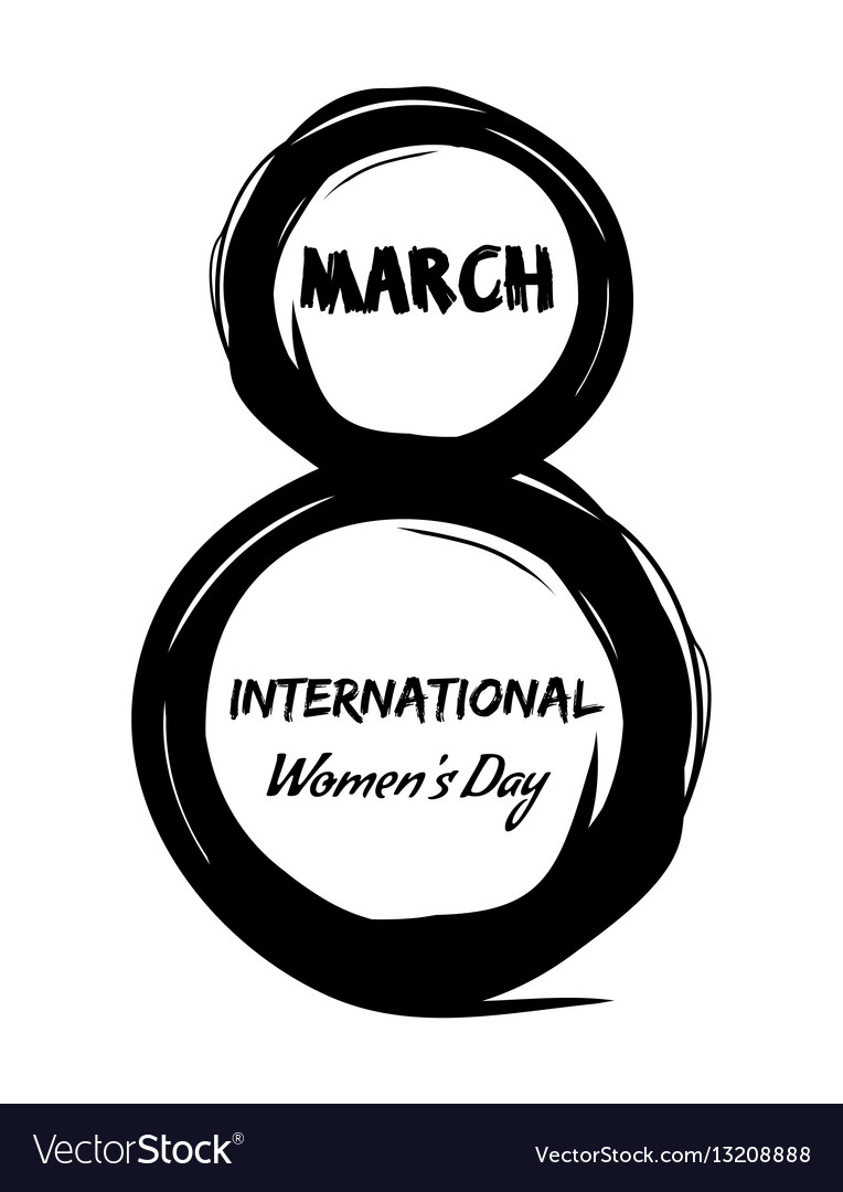 8th March International Womens Day Grunge Design Vector Image