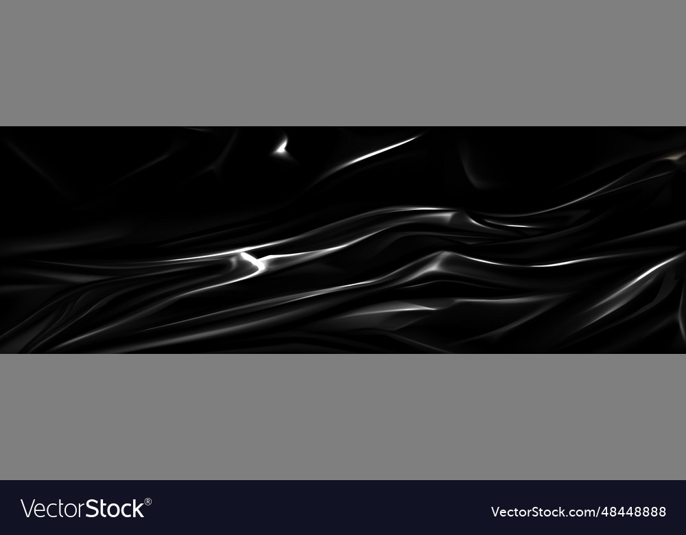 Background Of Black Plastic Wrap Texture Vector Image