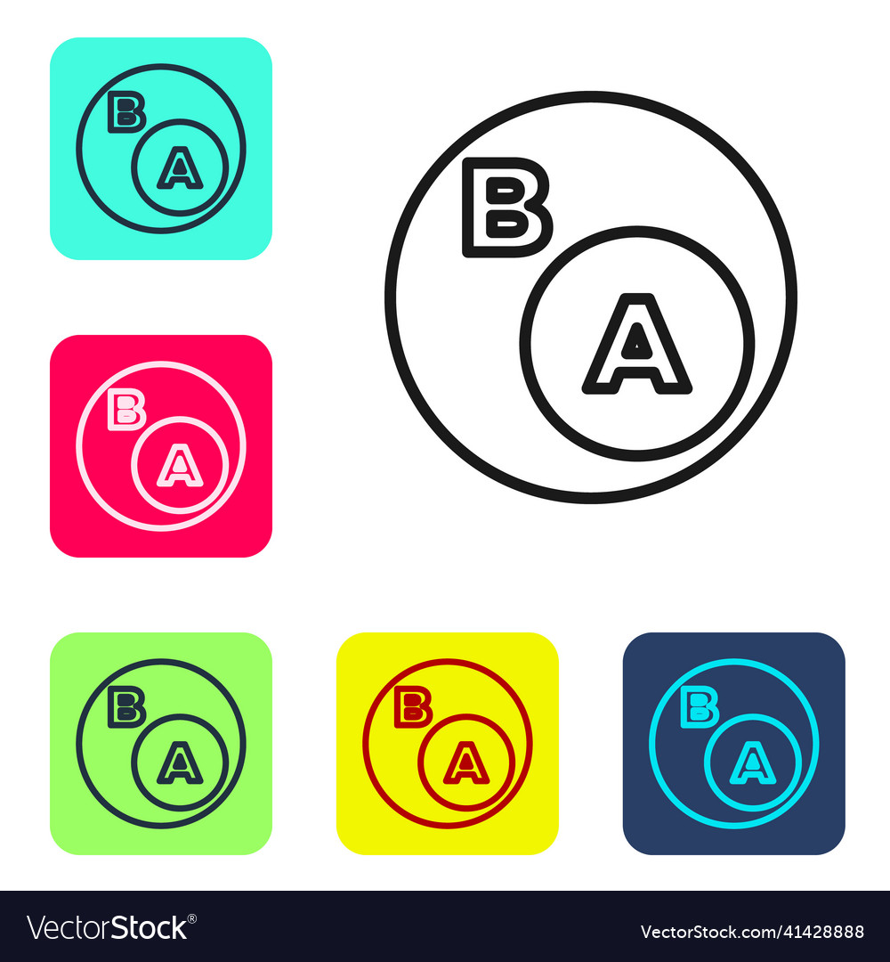 Black line subsets mathematics a is subset of b vector image Black line subsets mathematics a is subset of b
