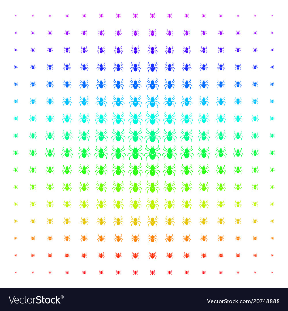 Mite tick shape halftone spectral pattern