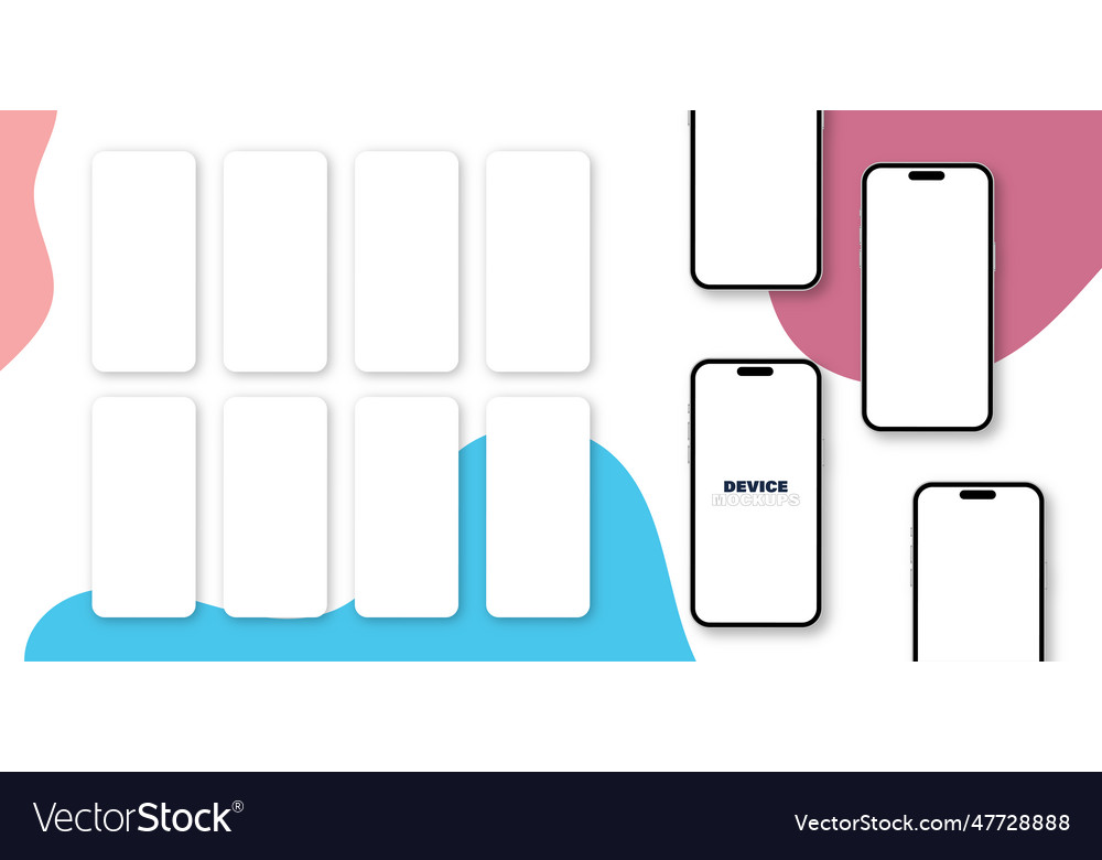 Mobile ui ux mockup application interface