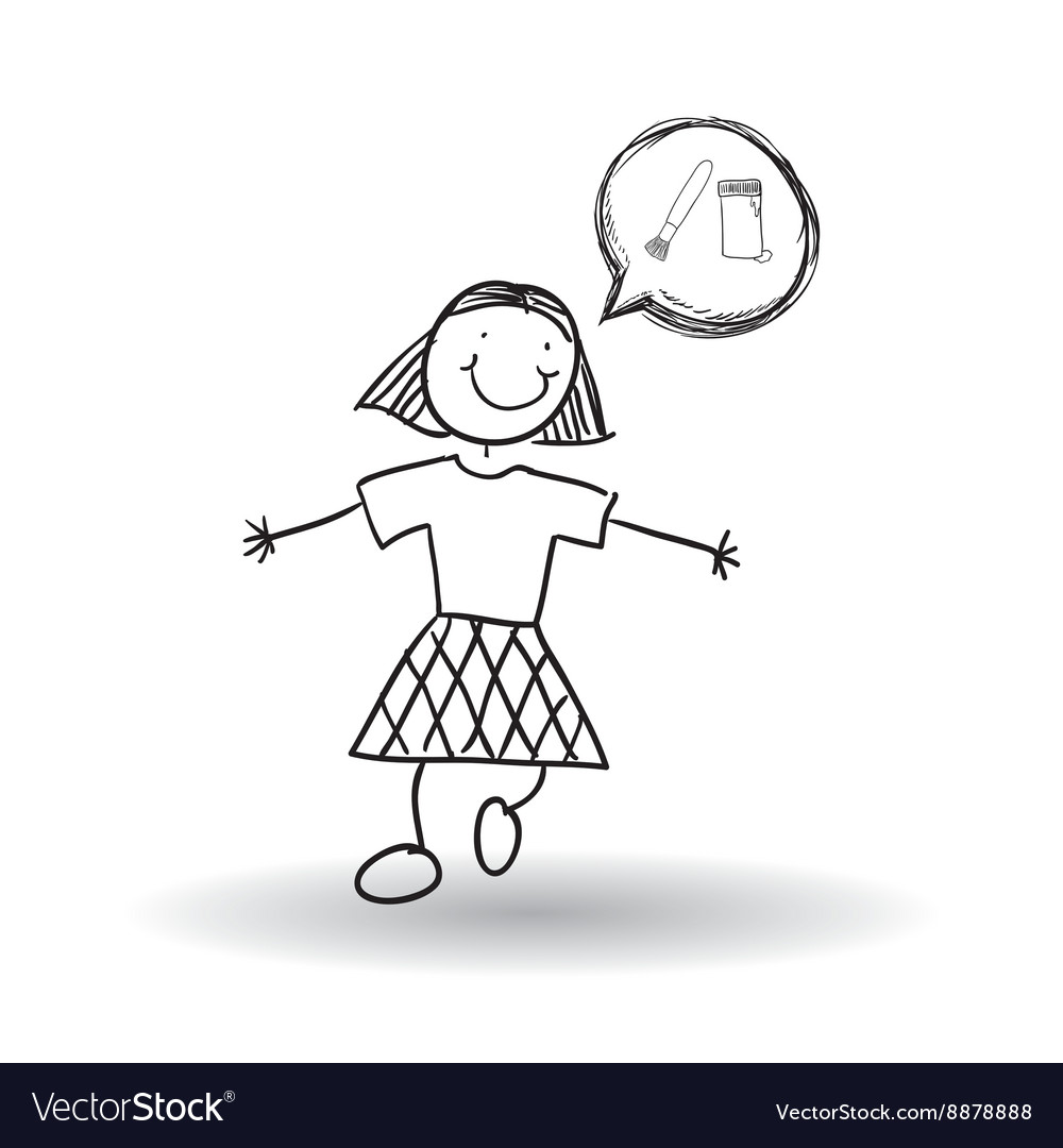 Sketch icon creative concept flat Royalty Free Vector Image