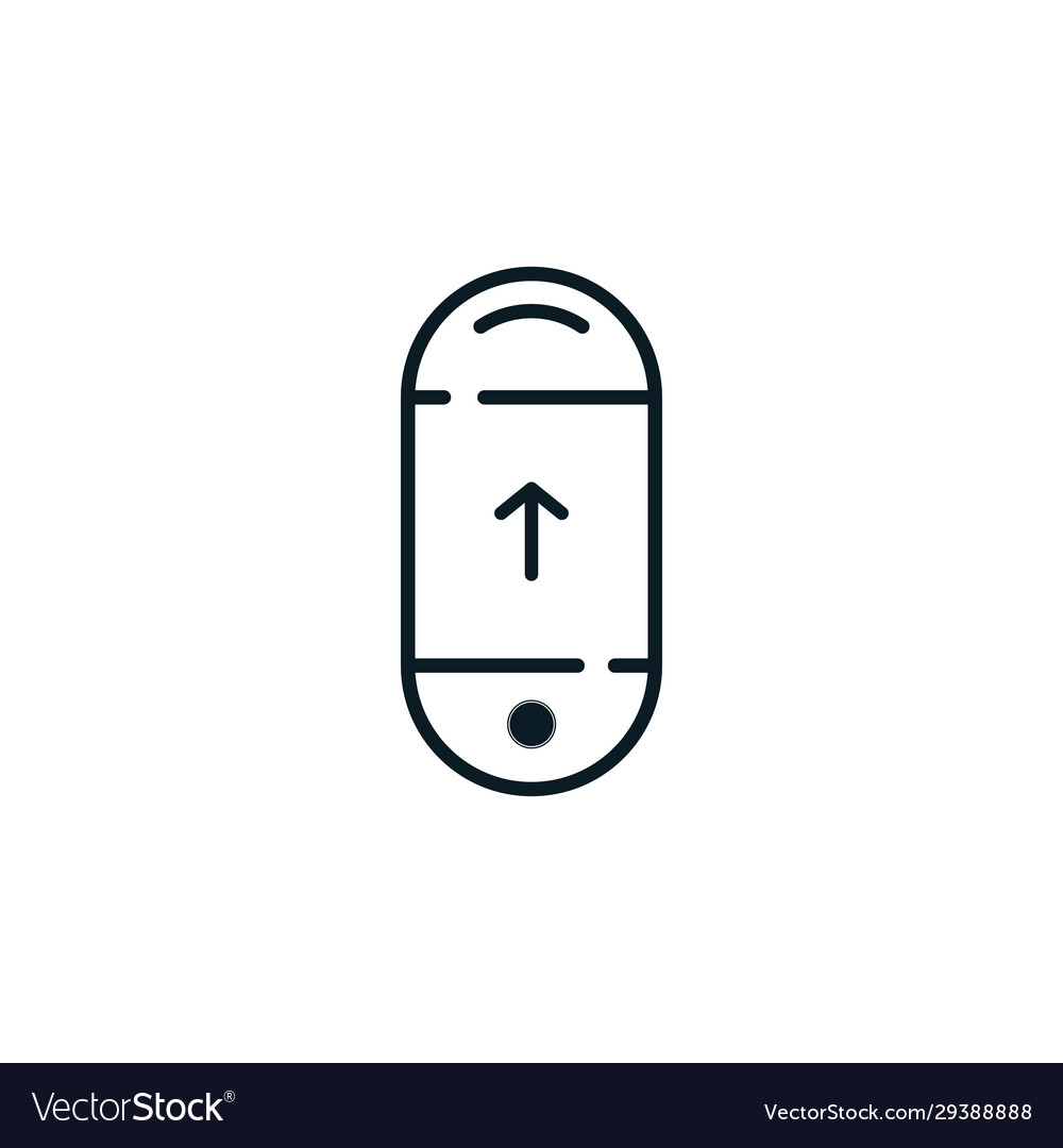 Upload window on phone screen symbol vector image Upload window on phone screen symbol