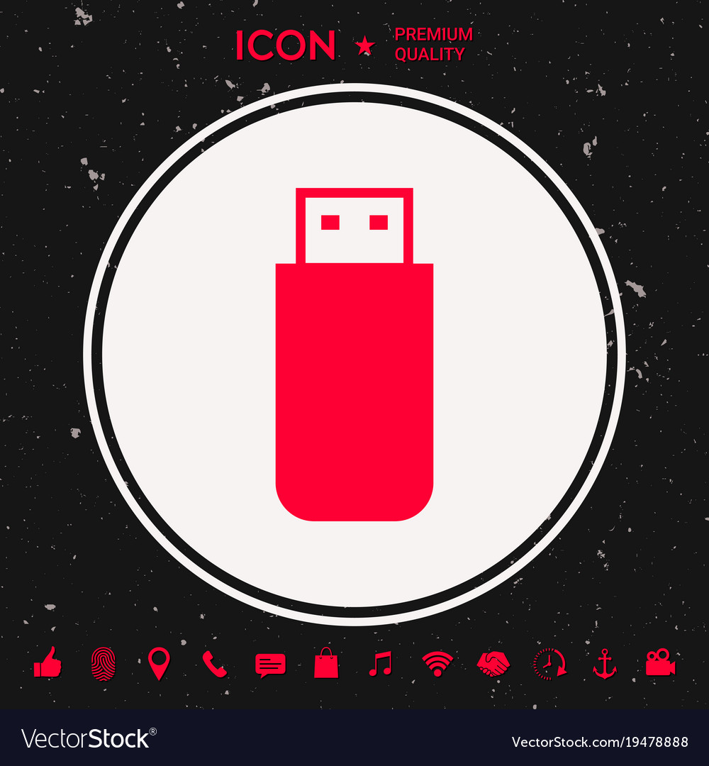 Usb flash memory drive icon