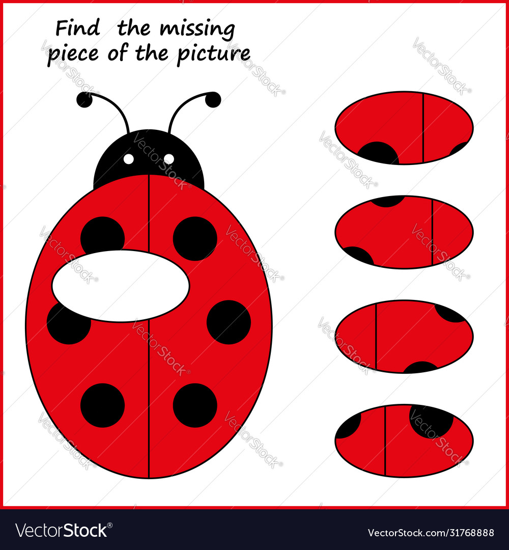 Visual logic puzzle find missing piece