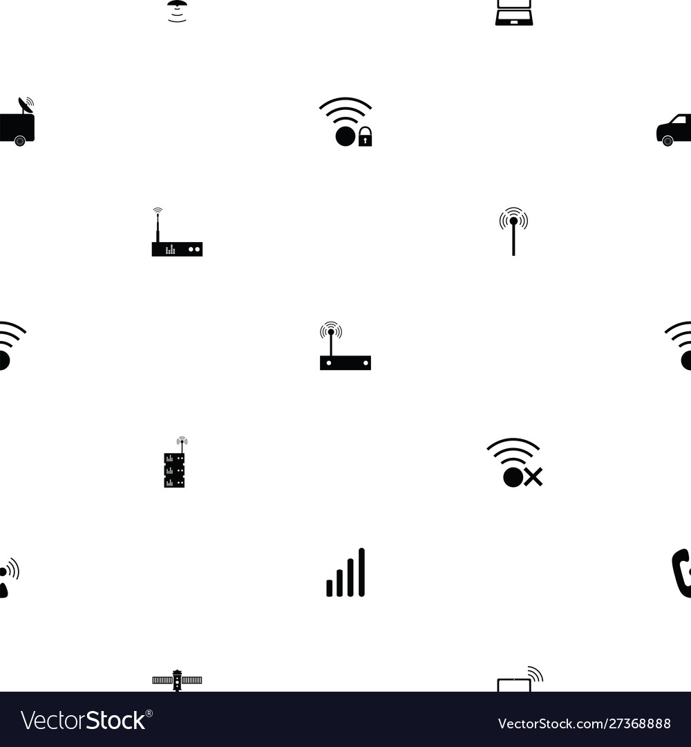 Wireless seamless pattern background icon