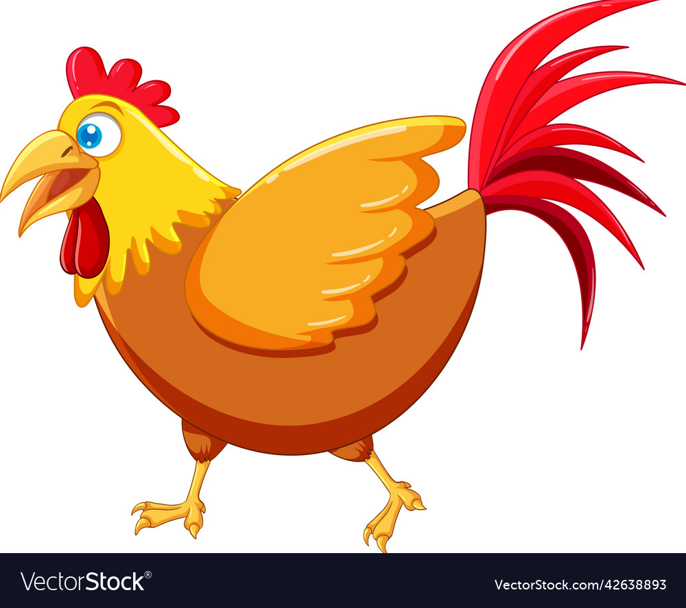 A Chicken Cartoon Character Royalty Free Vector Image