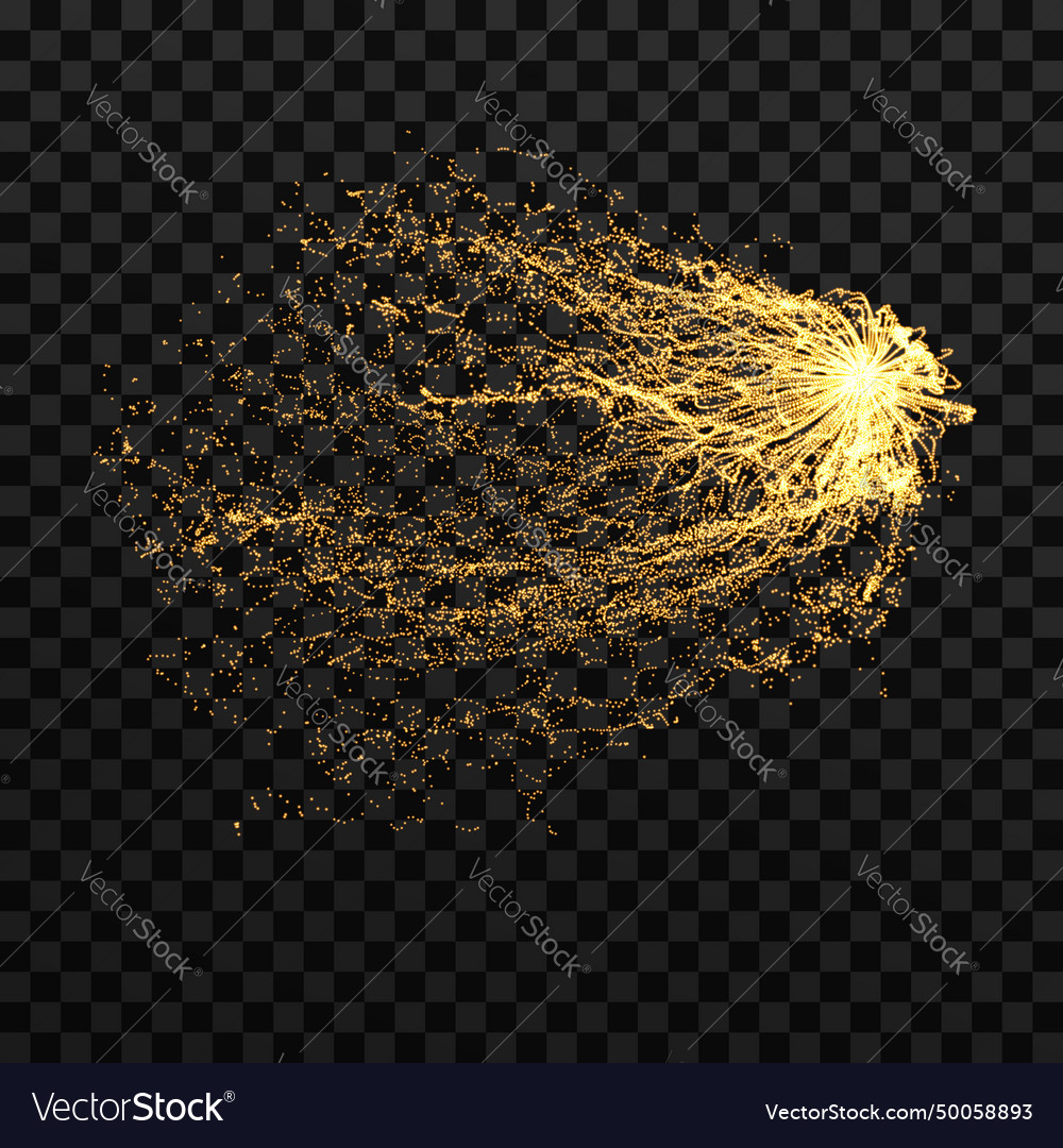 Array with dynamic particles 3d futuristic vector image Array with dynamic particles 3d futuristic