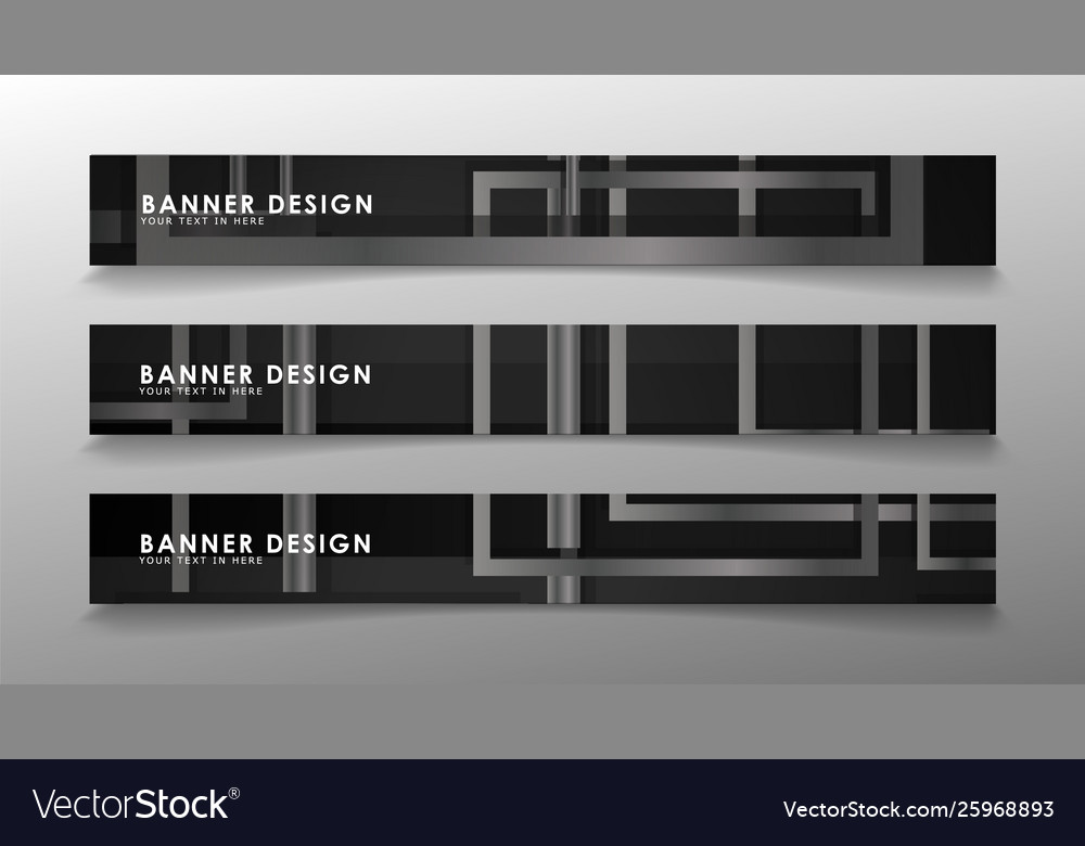 Banners abstract geometric and rectangular