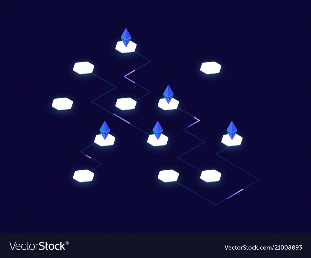 Blockchain Plattform 4 isometrisch