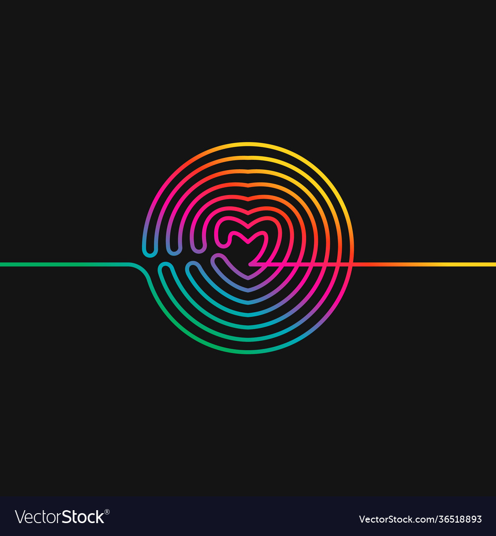 Continuous line drawing circle transformed vector image Continuous line drawing circle transformed