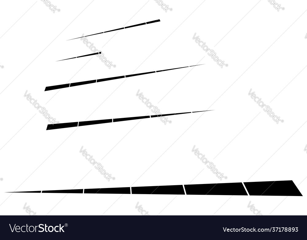 Dashed dynamic lines stripes 3d vector image Dashed dynamic lines stripes 3d