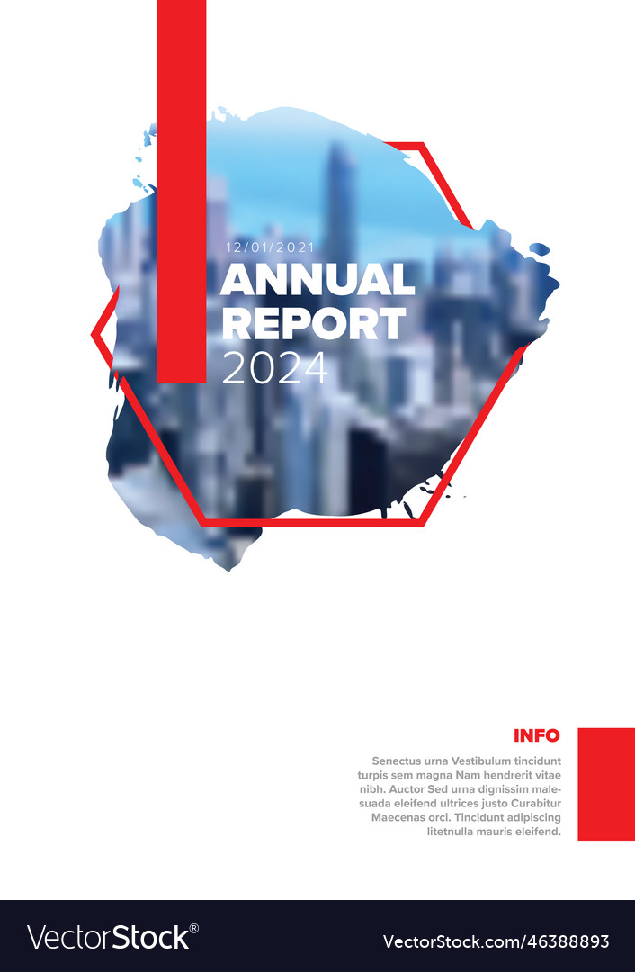 Light annual report front cover page template