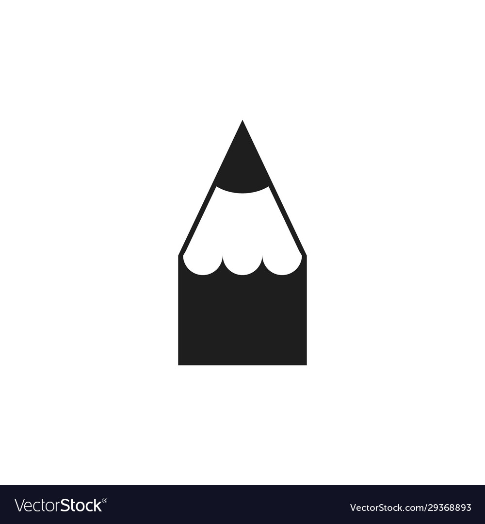 Pencil icon flat design