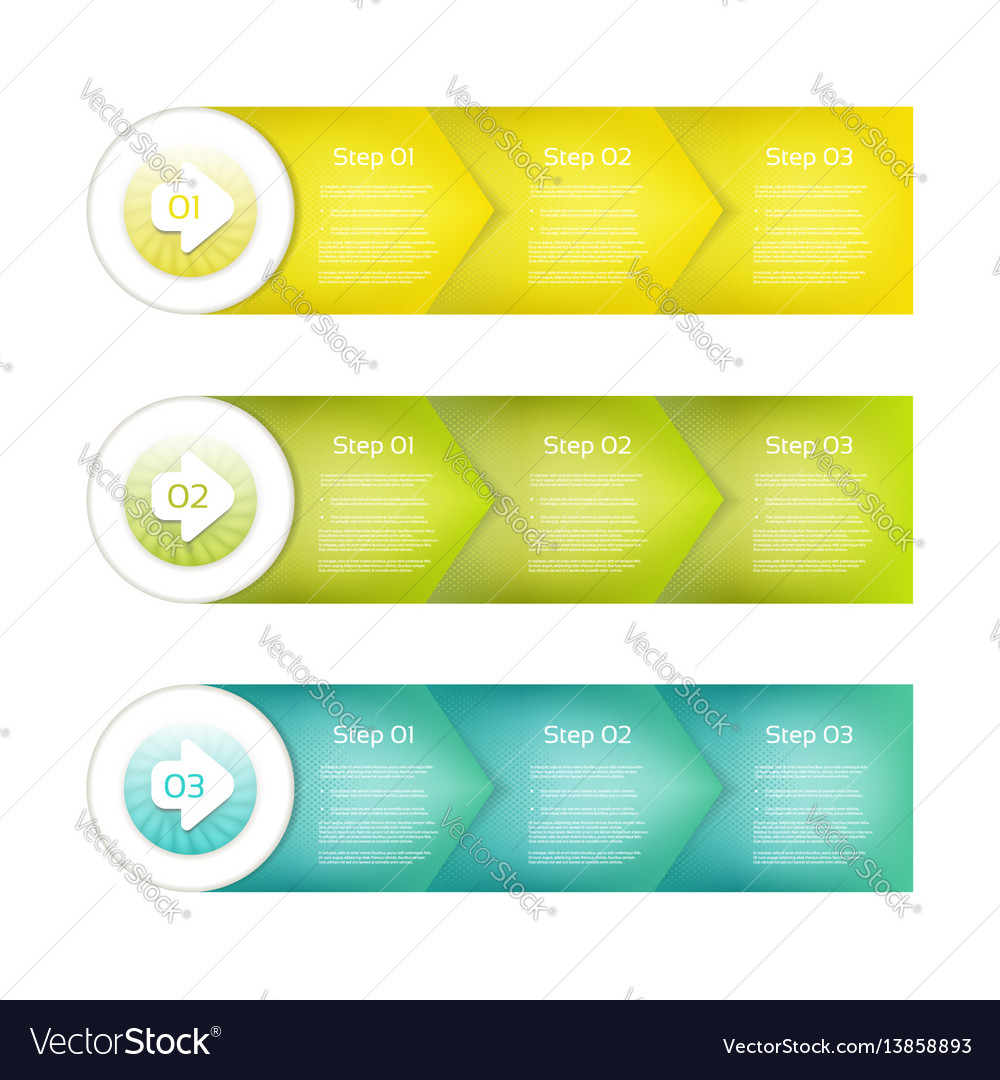 Progress Steps - 3 Version Set