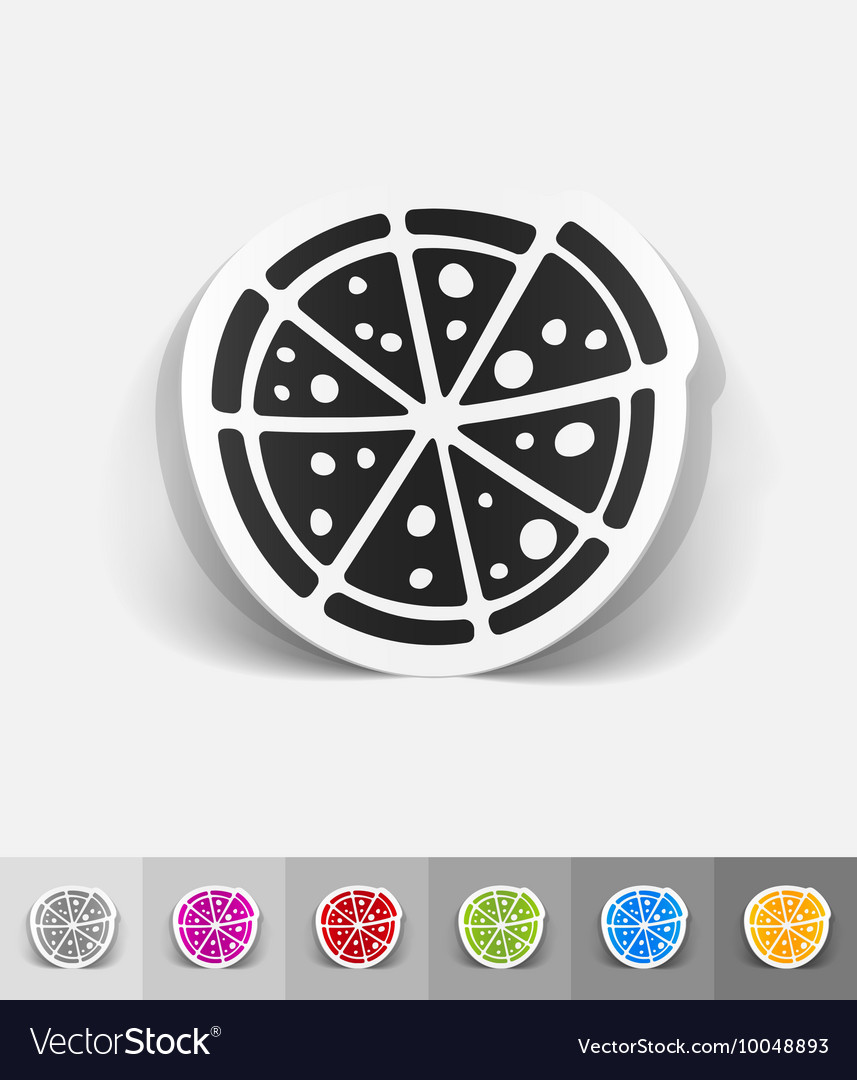 Realistic design element pizza