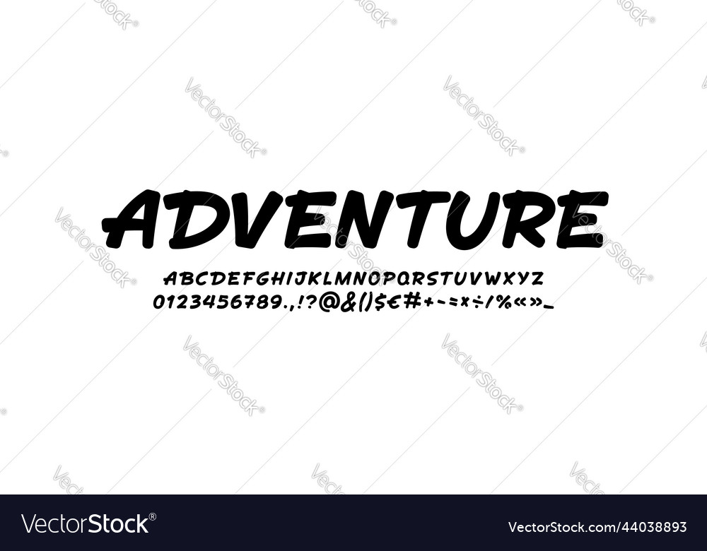 Rounded font script alphabet vector image Rounded font script alphabet
