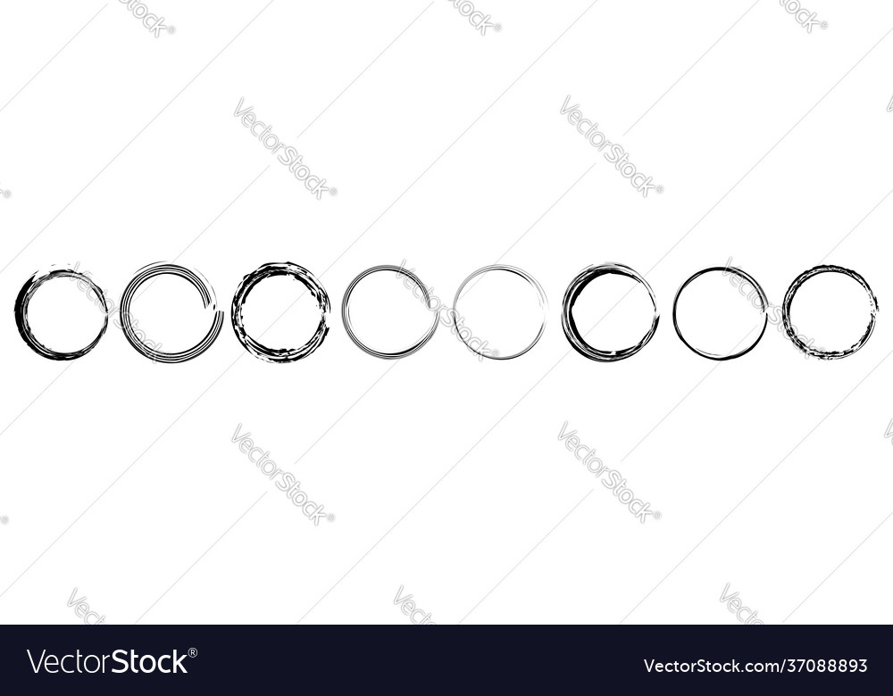 Sketchy scribble grungy circle textured design vector image Sketchy scribble grungy circle textured design