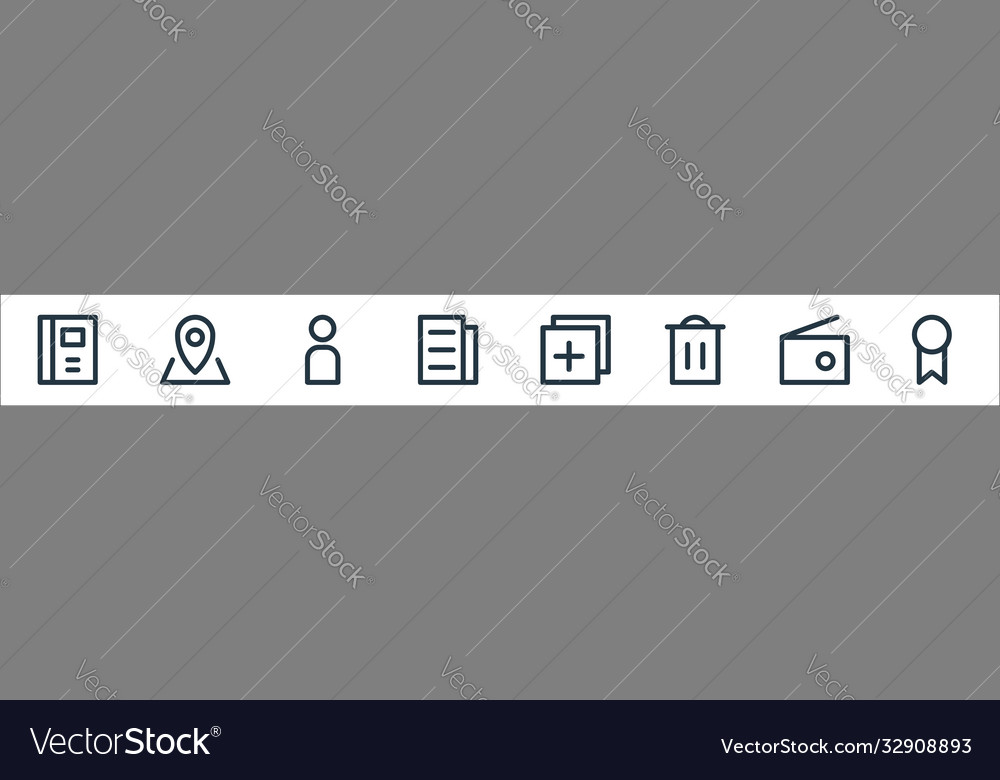 User interface line icons linear set quality vector image User interface line icons linear set quality