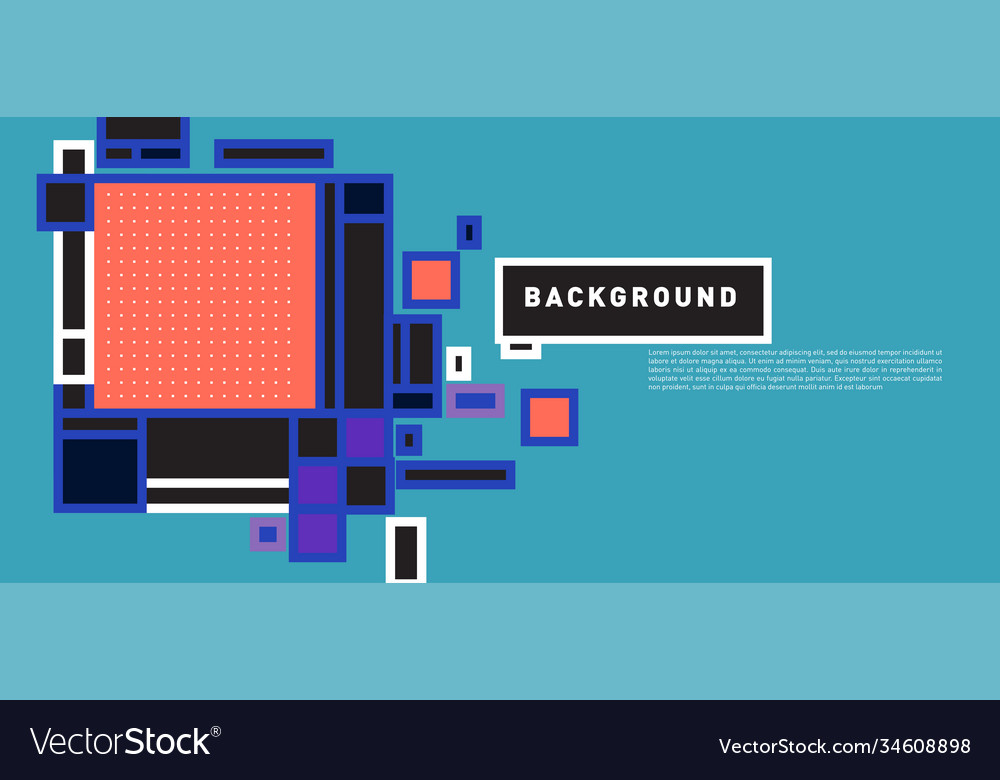 Abstract colorful rectangle background for banner vector image Abstract colorful rectangle background for banner