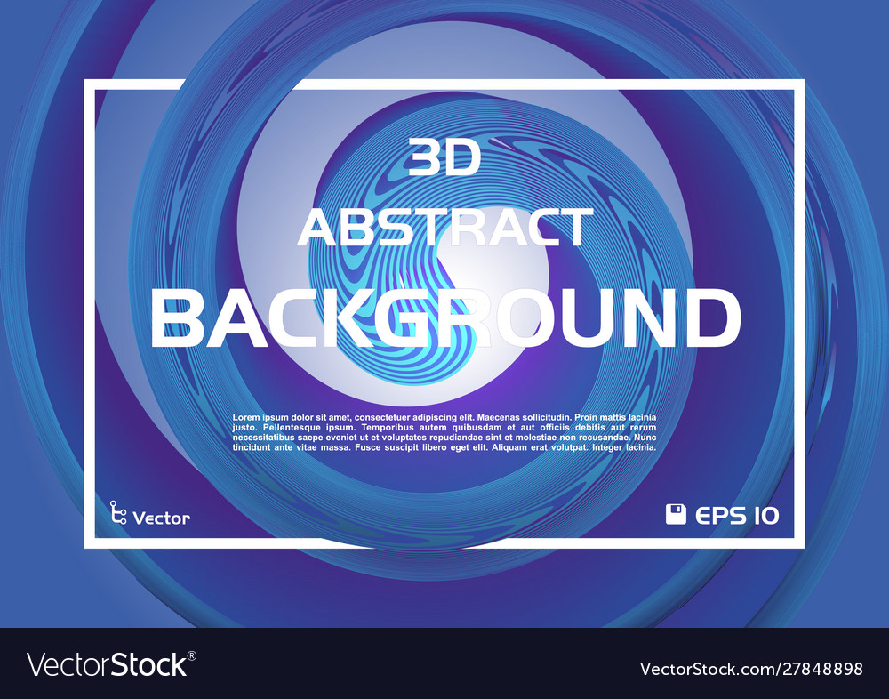 Circular abstract colorful background with 3d