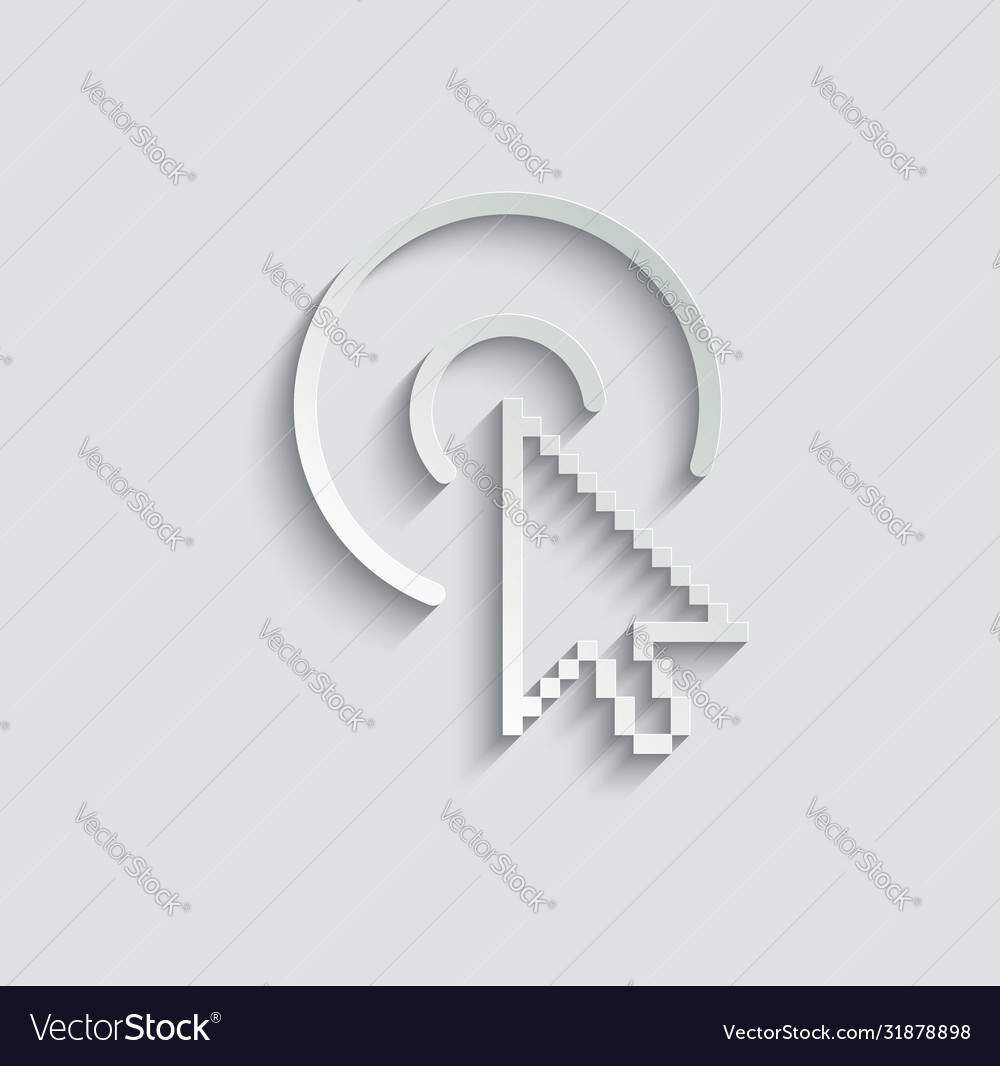 Click icon cursor symbol mouse vector image Click icon cursor symbol mouse