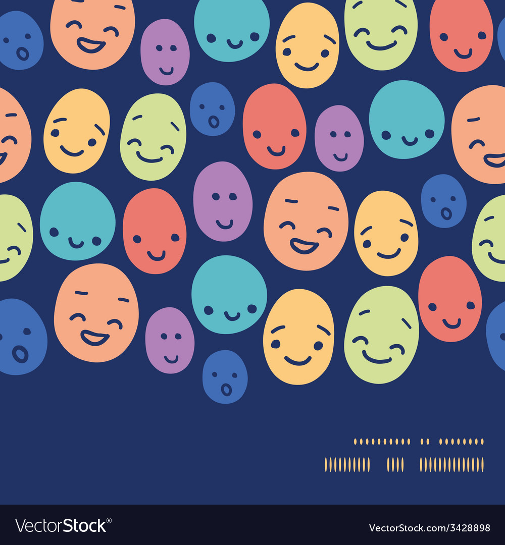 Colorful Smiling Faces Pattern