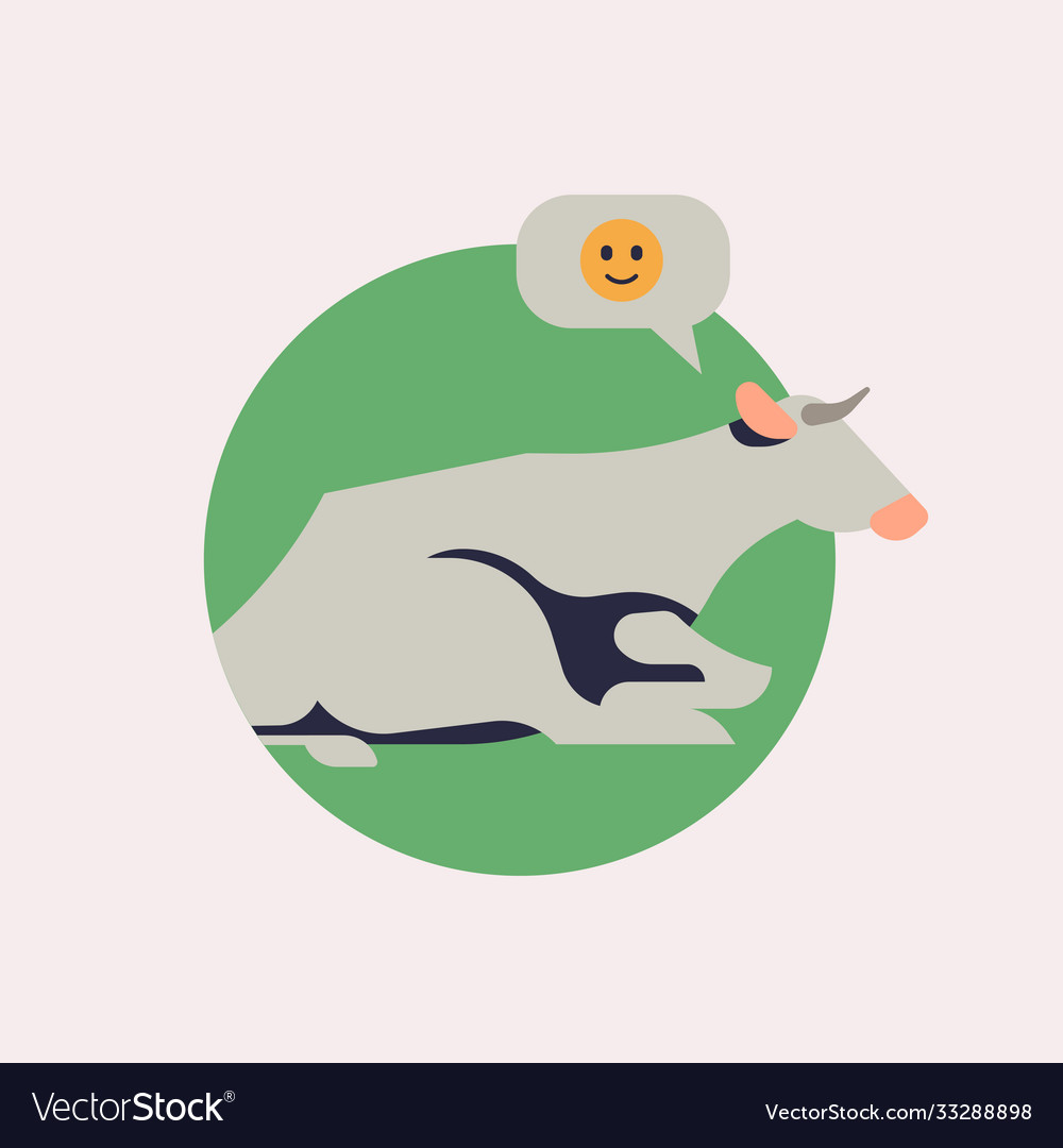 Farm animal welfare concept with resting dairy Vector Image Farm animal welfare concept with resting dairy Vector Image
