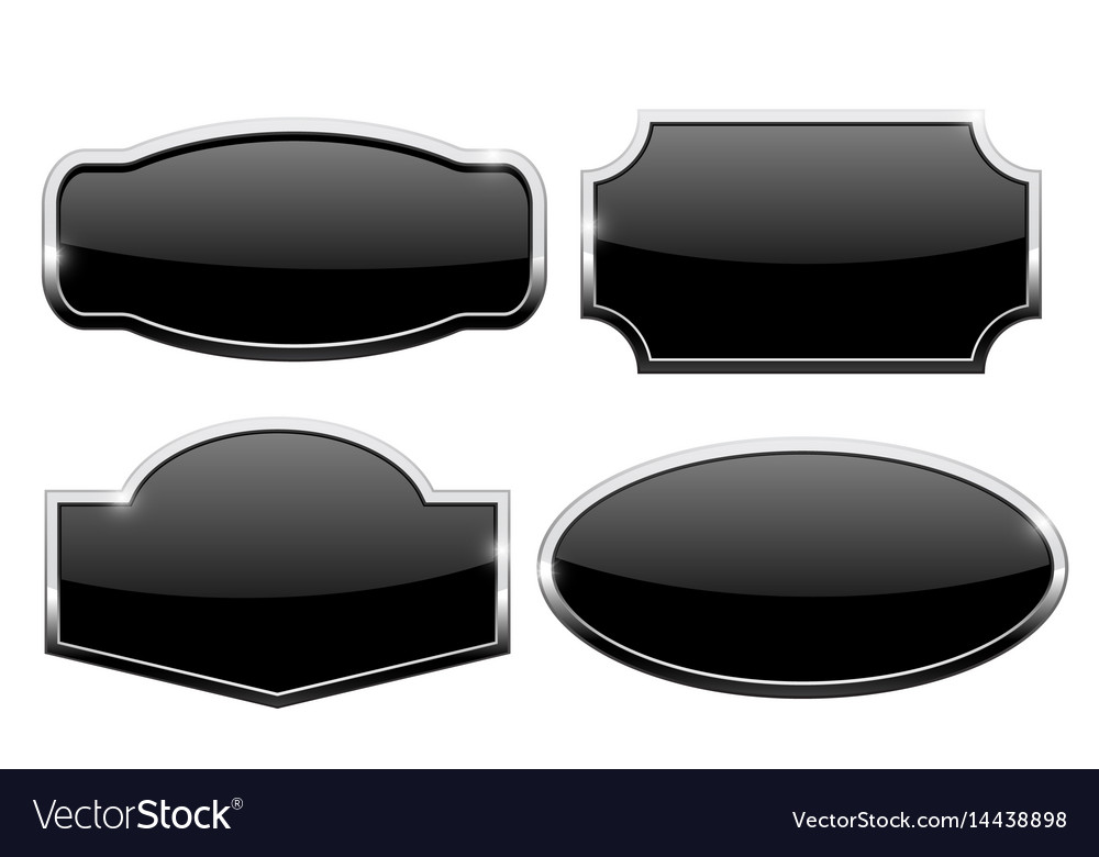Glossy Chrome Buttons with Black Icons