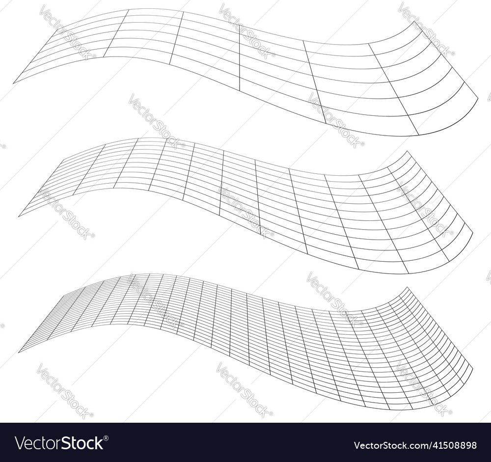Graticule grid mesh plane with deform distortion Vector Image Graticule grid mesh plane with deform distortion