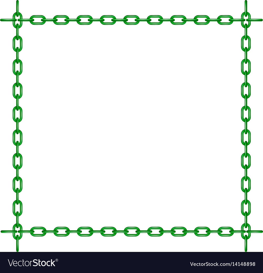 Green chain in shape of square