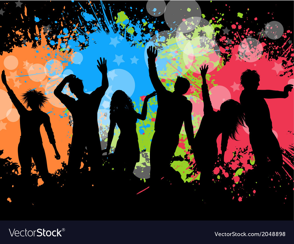 Grunge party background Royalty Free Vector Image